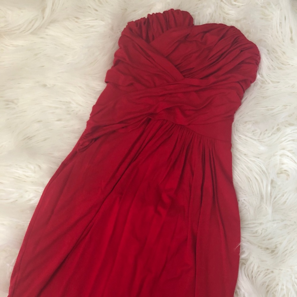 Red mini dress